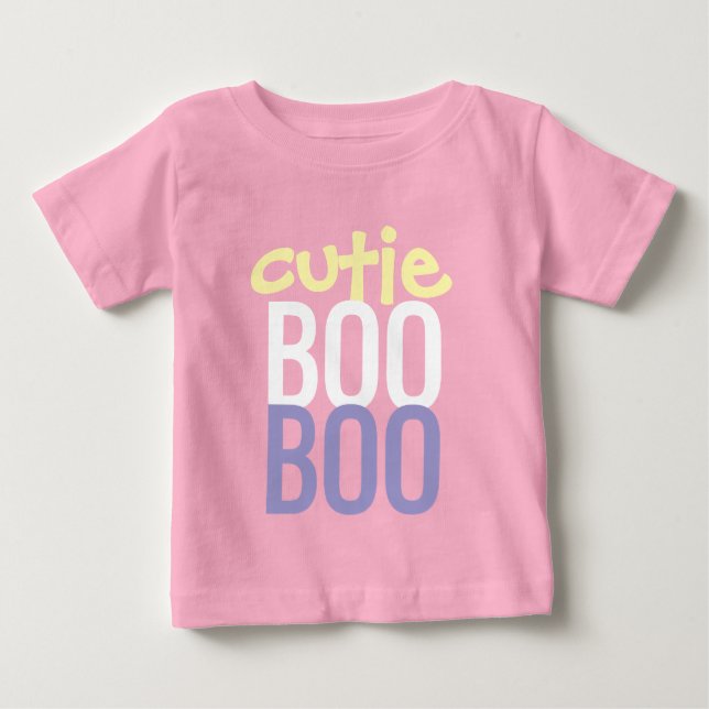 Camiseta De Bebé Baby T-Shirt : HALLOWEEN Cutie Boo #7 (Anverso)
