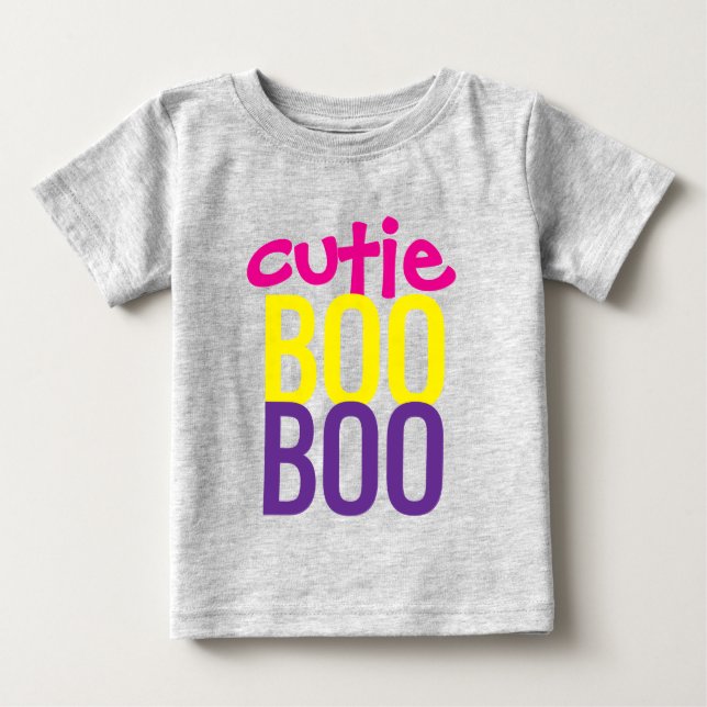 Camiseta De Bebé Baby T-Shirt : HALLOWEEN Cutie Boo #8 (Anverso)