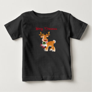 Camiseta De Bebé Baby T-Shirt Holiday Rudolph