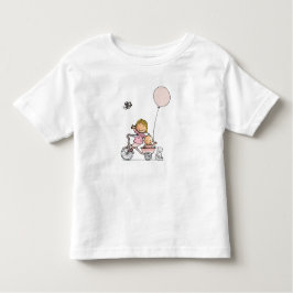Camiseta De Bebé Baby t-shirt met kindjes op driewieler