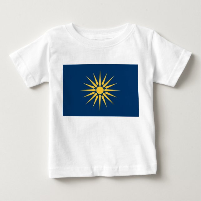 Camiseta De Bebé Baby T-Shirt with Flag of Macedonia, Greece (Anverso)