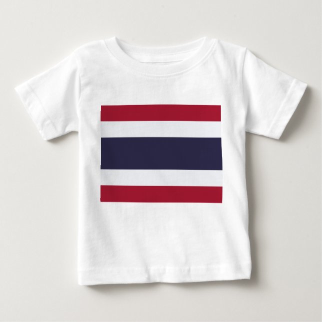 Camiseta De Bebé Baby T-Shirt with Flag of Thailand (Anverso)