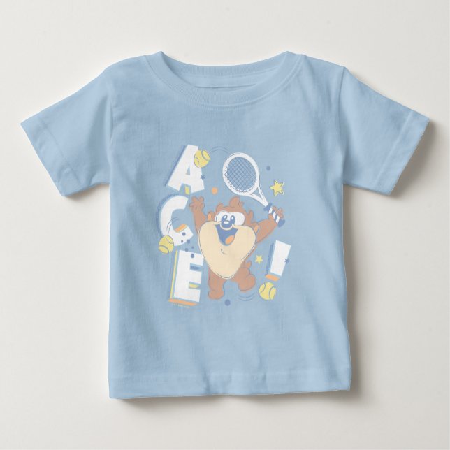 Camiseta De Bebé ¡Baby TAZ™ Tennis Ace! (Anverso)