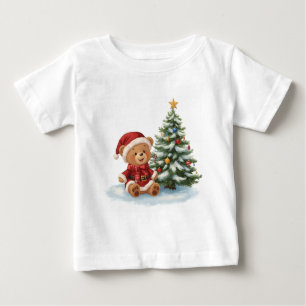 Camiseta De Bebé Baby Teddy Bear Navidades