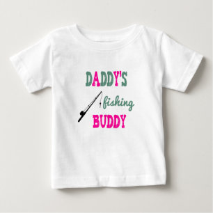 Camiseta De Bebé Baby Tee Amigo Pescador de Papá (rosa)
