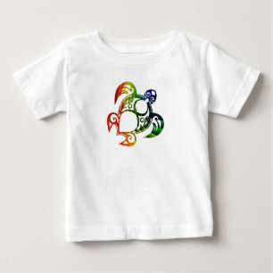 Camiseta De Bebé Baby Tee Arcoíris Tortuga