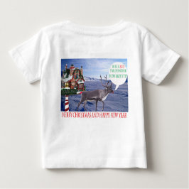 Camiseta De Bebé baby tee, feliz navidad y feliz año nuevo