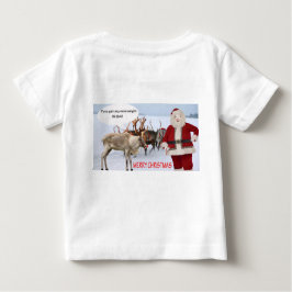 Camiseta De Bebé baby tee merry christmas santa pig