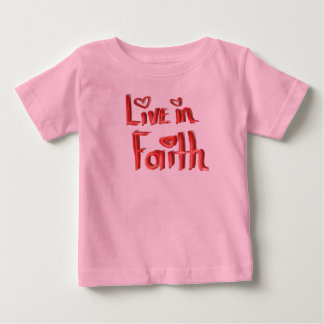 Camiseta De Bebé Baby Tee Vive en la Fe