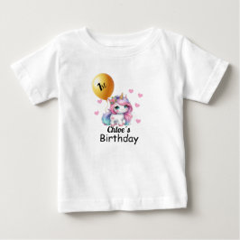 Camiseta De Bebé Baby Unicorn Birthday Shirt,
