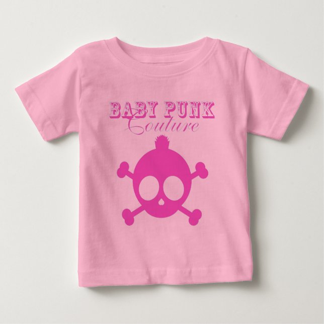 Camiseta De Bebé babypunk-Pink (Anverso)