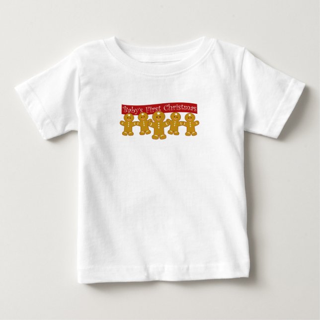 Camiseta De Bebé Babys First Christmas (Anverso)