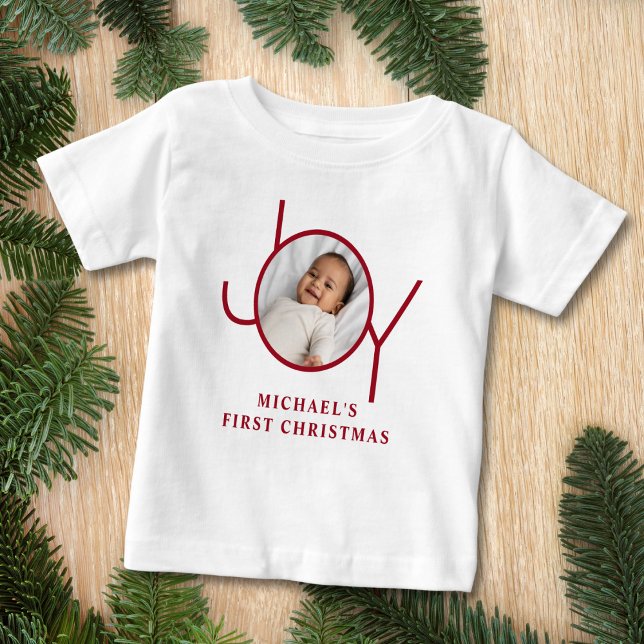 Camiseta De Bebé Baby's First Christmas  (Subido por el creador)