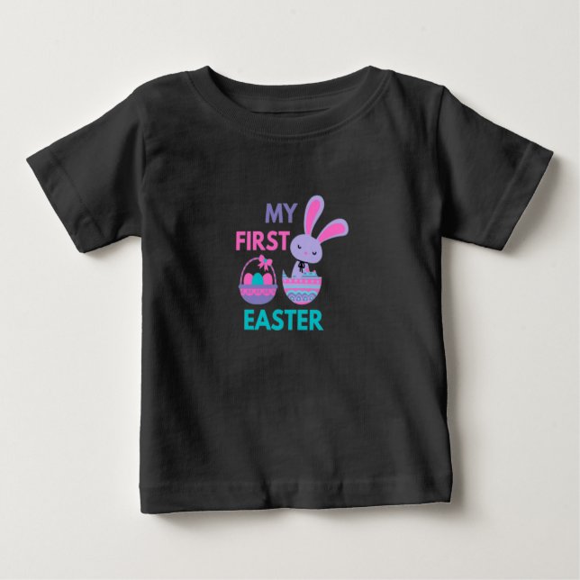 Camiseta De Bebé Babys First Easter Funny Rabbit (Anverso)