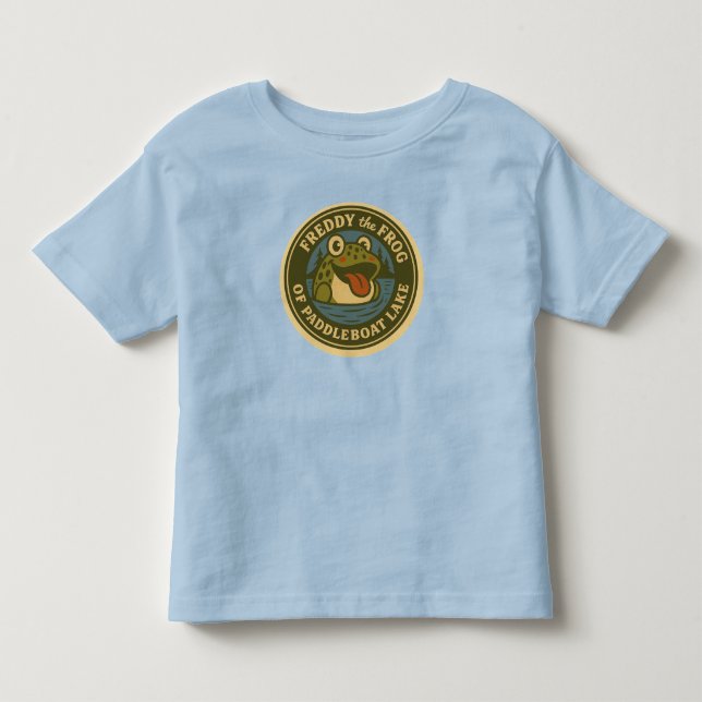 Camiseta De Bebé Baby's Tee Freddy Frog Tee del lago Paddleboat (Anverso)