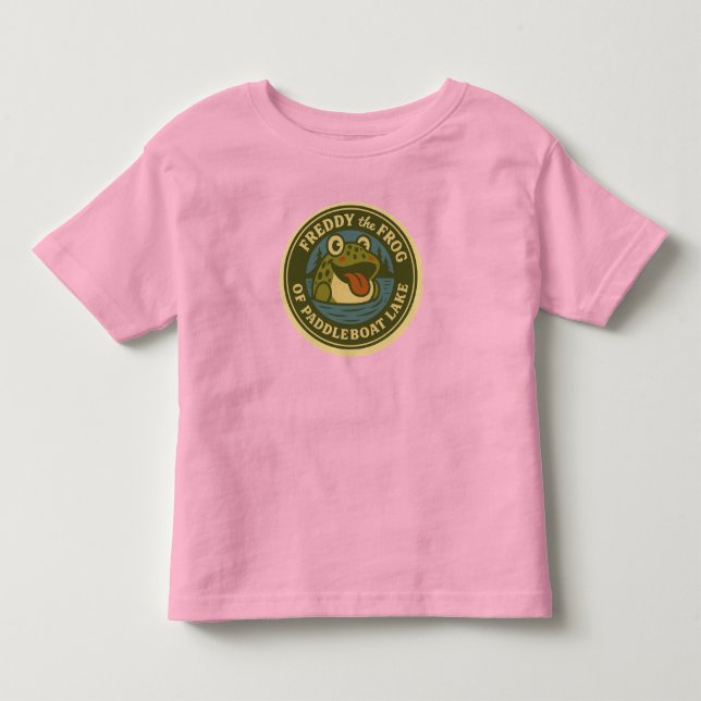 Camiseta De Bebé Baby's Tee Freddy Frog Tee del lago Paddleboat (Anverso)