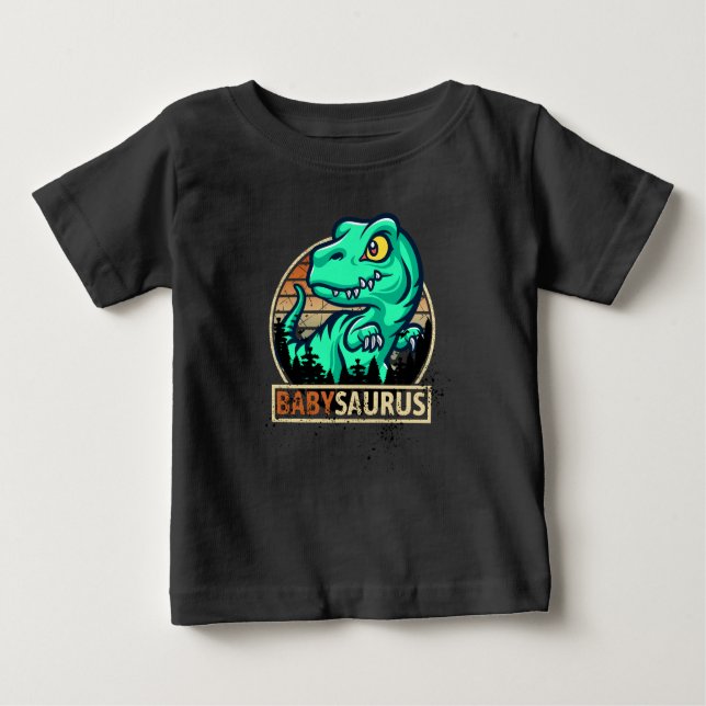 Camiseta De Bebé Babysaurus divertido t-rex (Anverso)