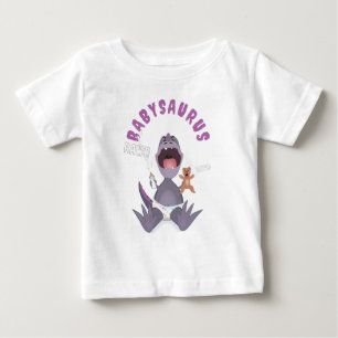 Camiseta De Bebé Babysaurus T-rex púrpura