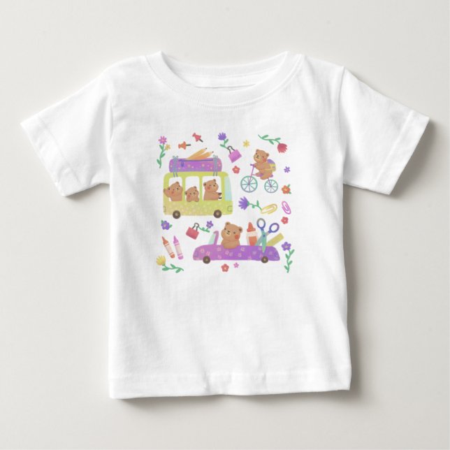 Camiseta De Bebé Back to School: Teddy's Ready for School (Anverso)