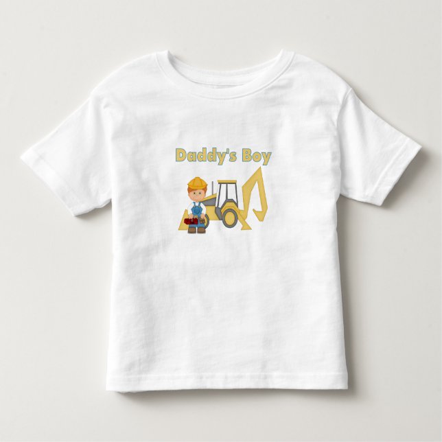 Camiseta De Bebé Backhoe, el niño de papá (Anverso)