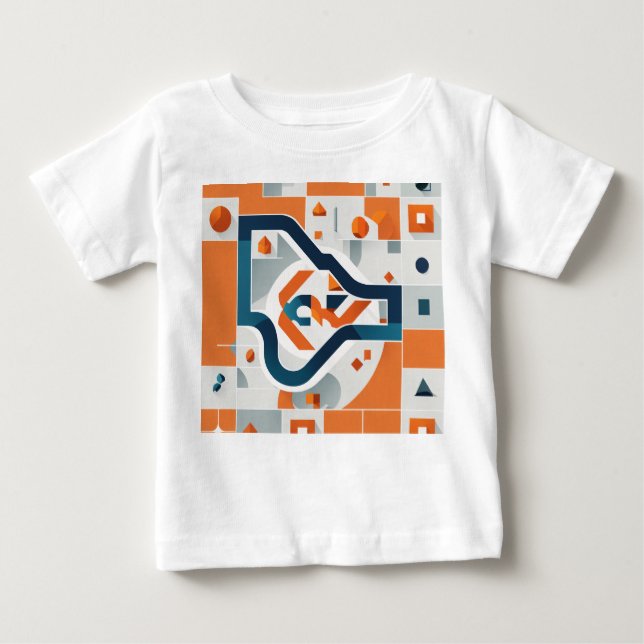 Camiseta De Bebé BackLogical: Elegante logotipo geométrico para sof (Anverso)