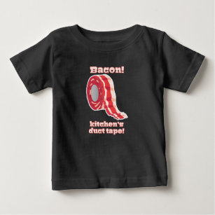 Camiseta De Bebé ¡Bacon! ¡Cinta del ducto de la cocina!