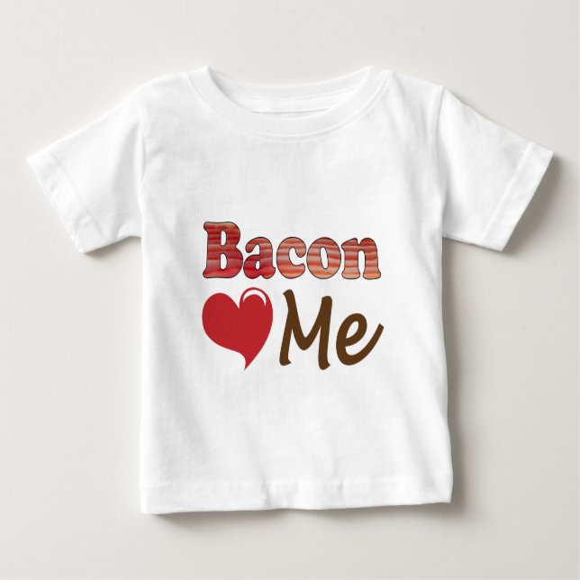 Camiseta De Bebé Bacon me ama (Anverso)