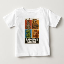 Camiseta De Bebé Bad Guys Squad – Funny Retro Animal Poster