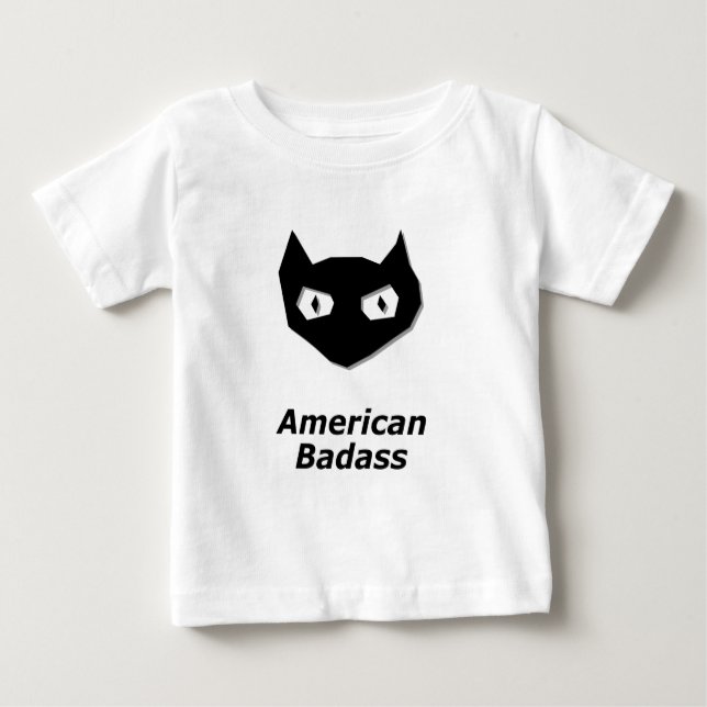 Camiseta De Bebé Badass para Cat Boo American (Anverso)