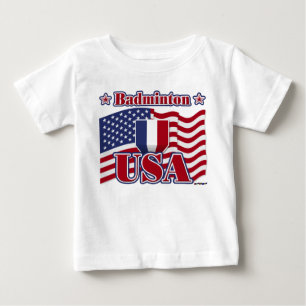 Camiseta De Bebé Badminton USA
