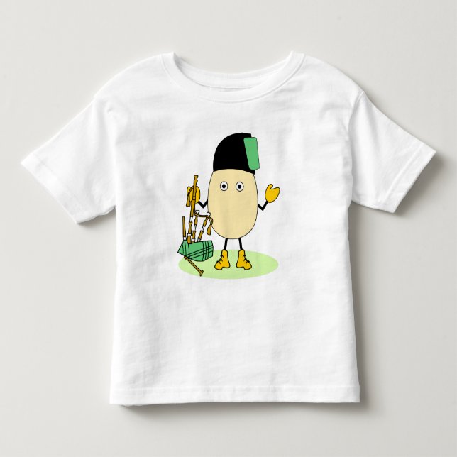 Camiseta De Bebé Bagpipe Egghead (Anverso)