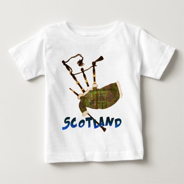 Camiseta De Bebé Bagpipes de Escocia (Anverso)