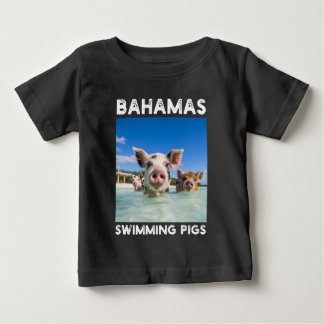 Camiseta De Bebé Bahamas Nieve Cerdos Exuma
