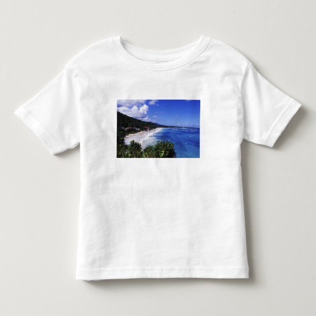 Camiseta De Bebé Bahía larga, Puerto Antonio, Jamaica (Anverso)
