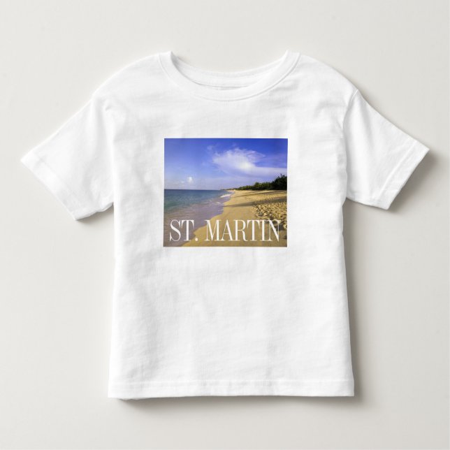 Camiseta De Bebé Baie Longue Long Bay Beach, St. Martin (Anverso)