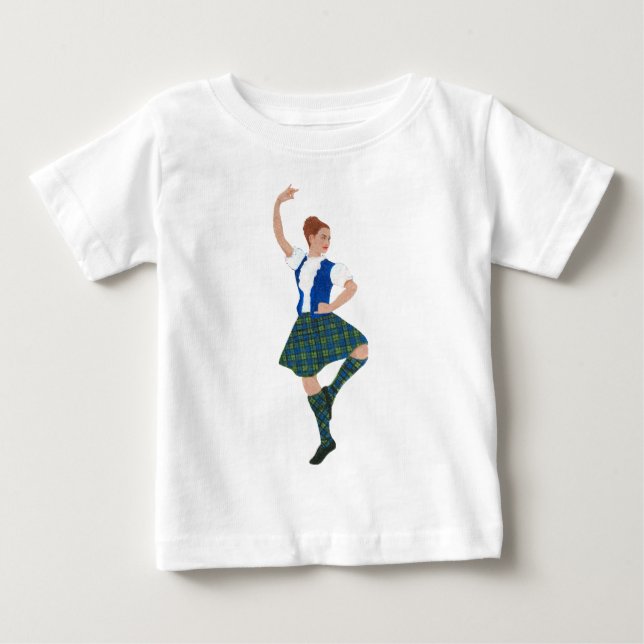 Camiseta De Bebé Bailarín de las Highlands escocesas - Black Watch (Anverso)