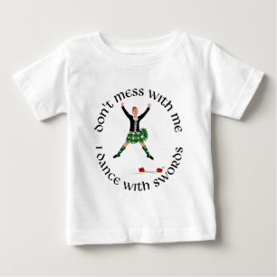 Camiseta De Bebé Bailarín de las Tierras Altas No te Metas Conmigo
