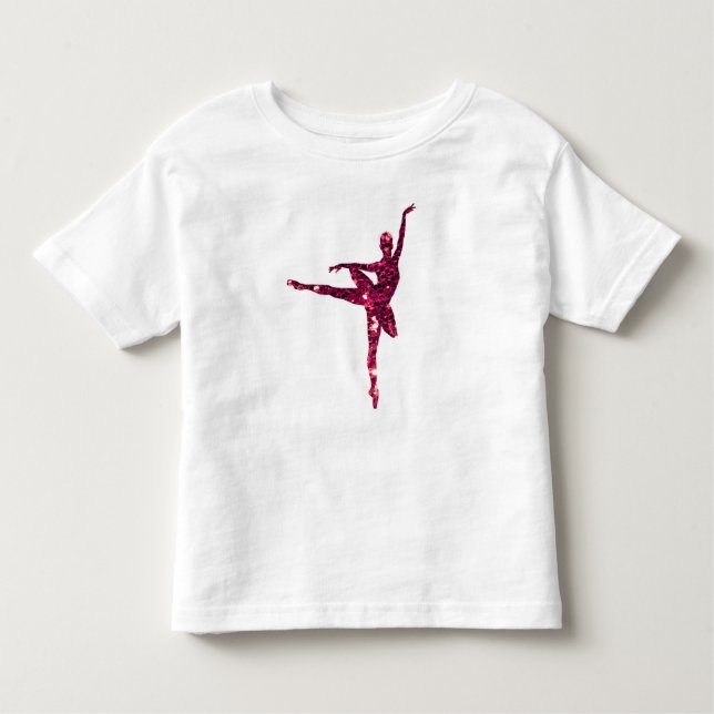 Camiseta De Bebé Bailarina brillante rosada (Anverso)