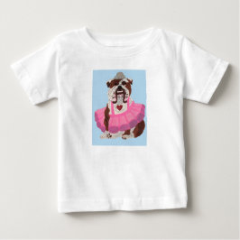 Camiseta De Bebé Bailarina Bulldog