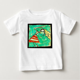 Camiseta De Bebé Bailarina con falda azul pintura de Egon Schiele
