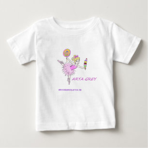 Camiseta De Bebé Bailarina con nombre de encargo