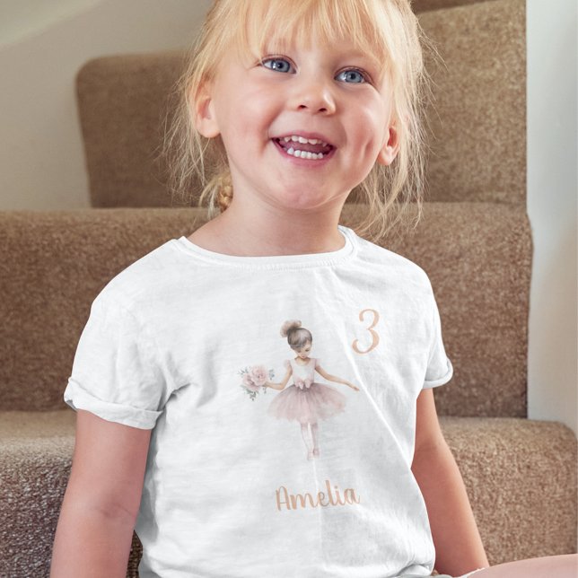 Camiseta De Bebé Bailarina de ballet Chica personalizada de cumplea (Subido por el creador)