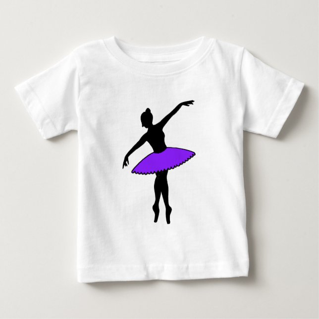 Camiseta De Bebé Bailarina de ballet Purple Tutu Ballerina Pointe (Anverso)