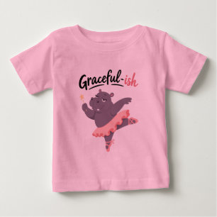 Camiseta De Bebé Bailarina Hipopótamo con Gracia