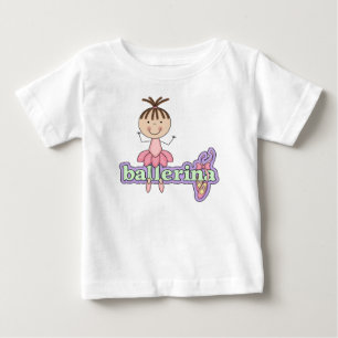 Camiseta De Bebé Bailarina Morena - Bodysuit de Tutú Rosa para Bebé