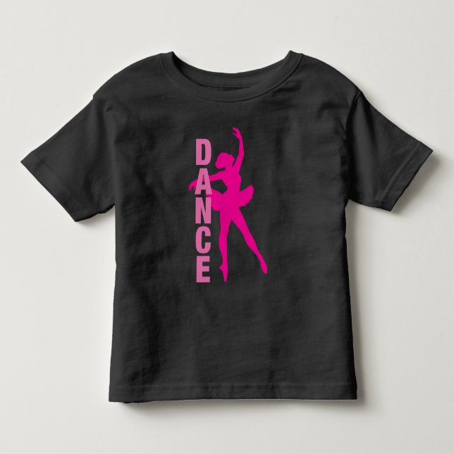 Camiseta De Bebé Baile de bailarina rosa caliente para niñas (Anverso)