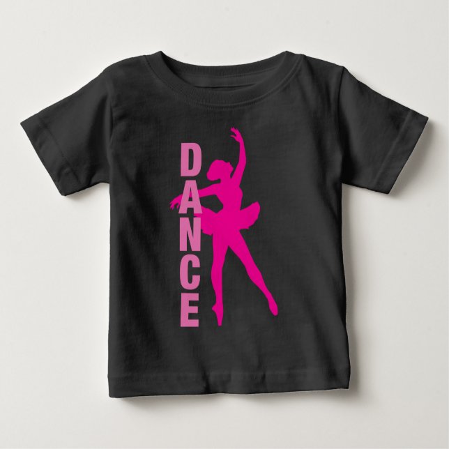 Camiseta De Bebé Baile de bailarina rosa de niñas (Anverso)