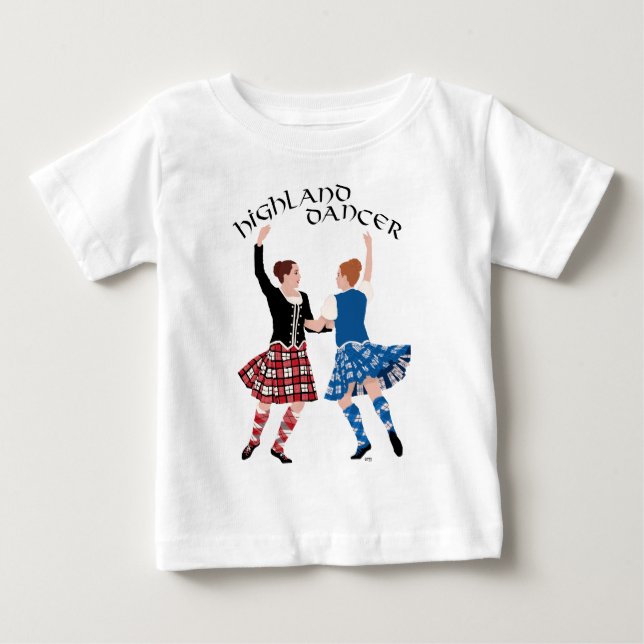 Camiseta De Bebé Baile de Highland escocés Reel (Anverso)