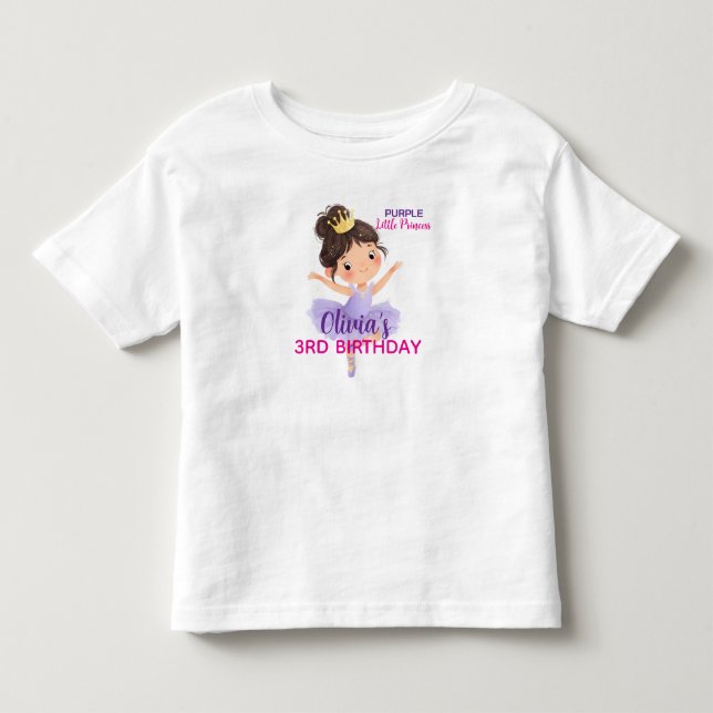 Camiseta De Bebé Baile de la Princesita Morada  (Anverso)