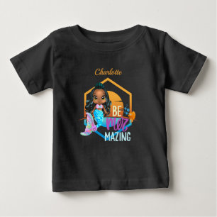 Camiseta De Bebé Bajo el Mar Ser Mer-lloroso Sirena Personalizado